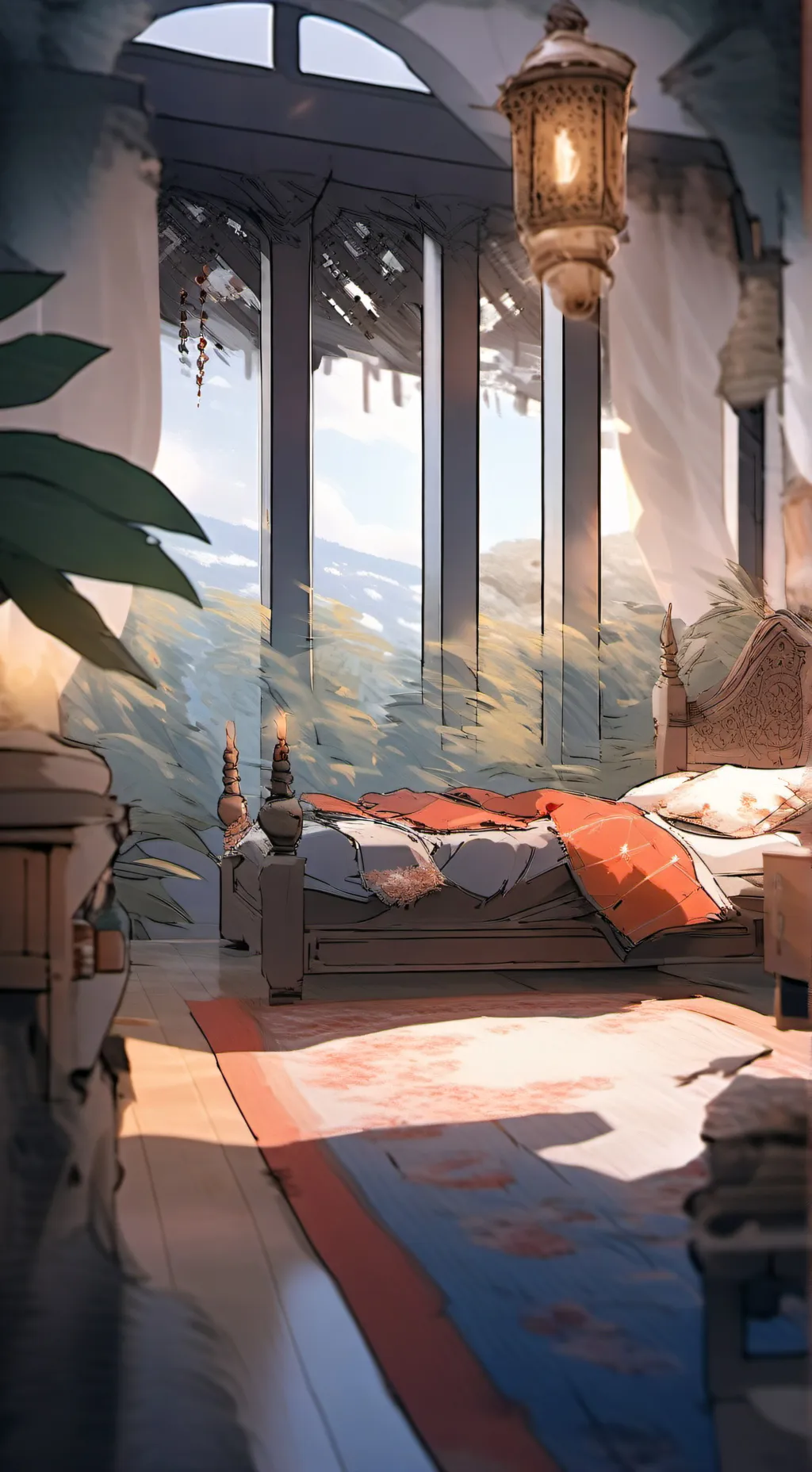 ai character: MHA sleep over background