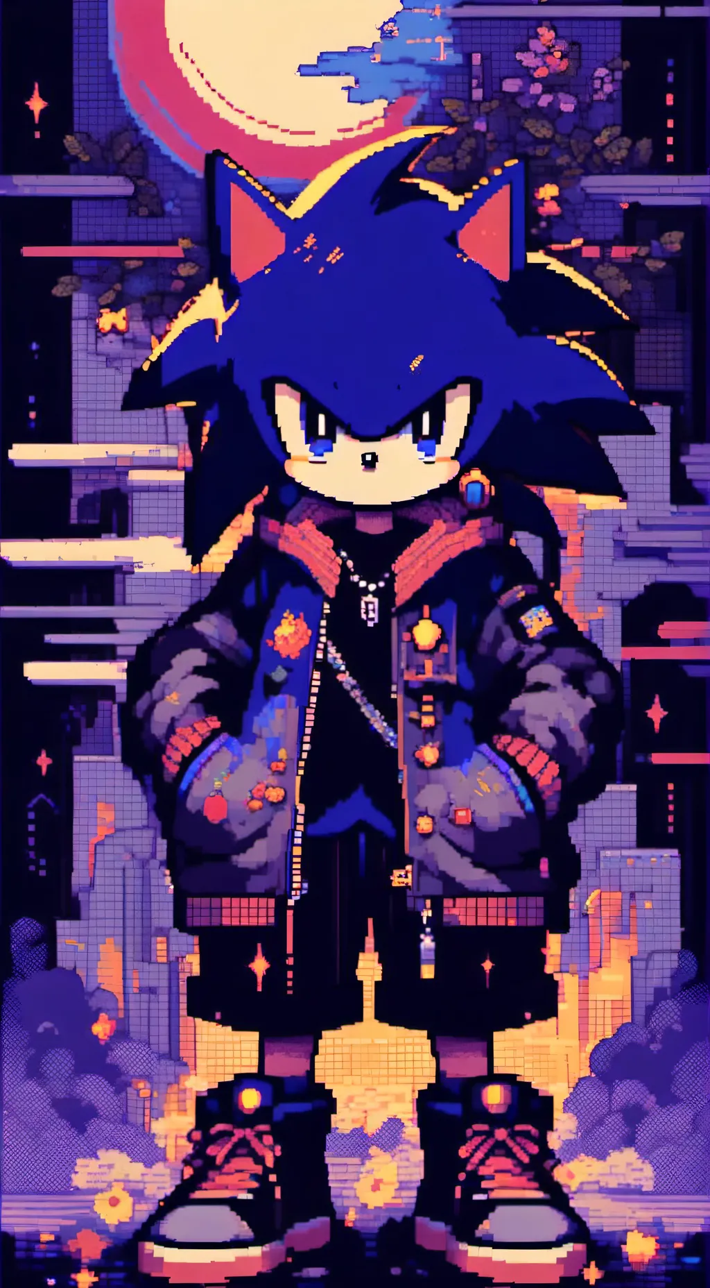 ai character: sonic the disaster background