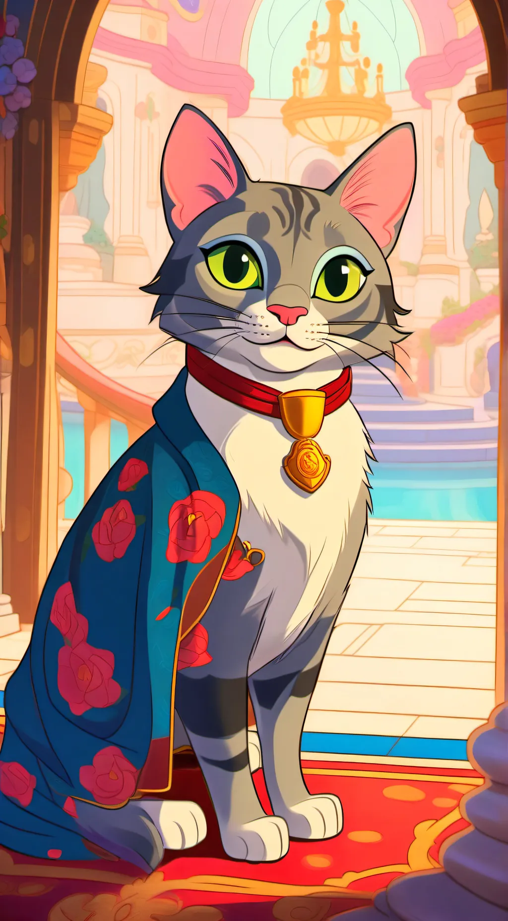 ai character: Gray background