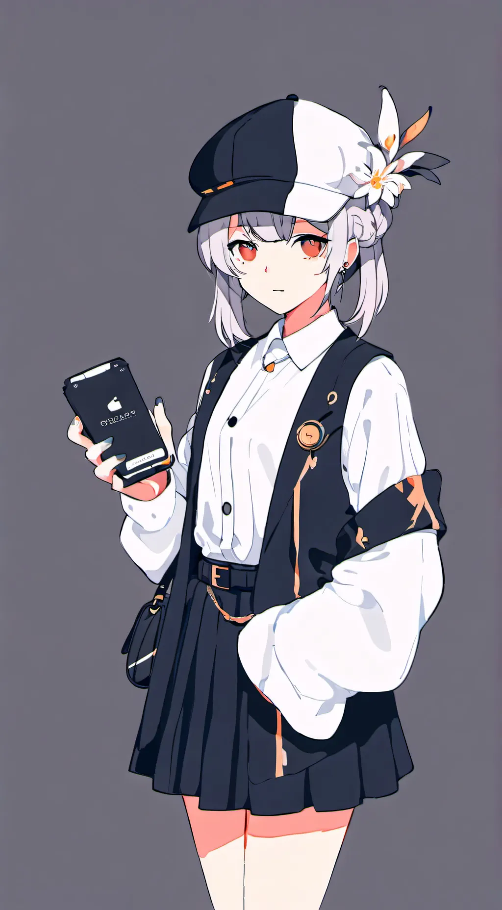 ai character: wenda y gray background