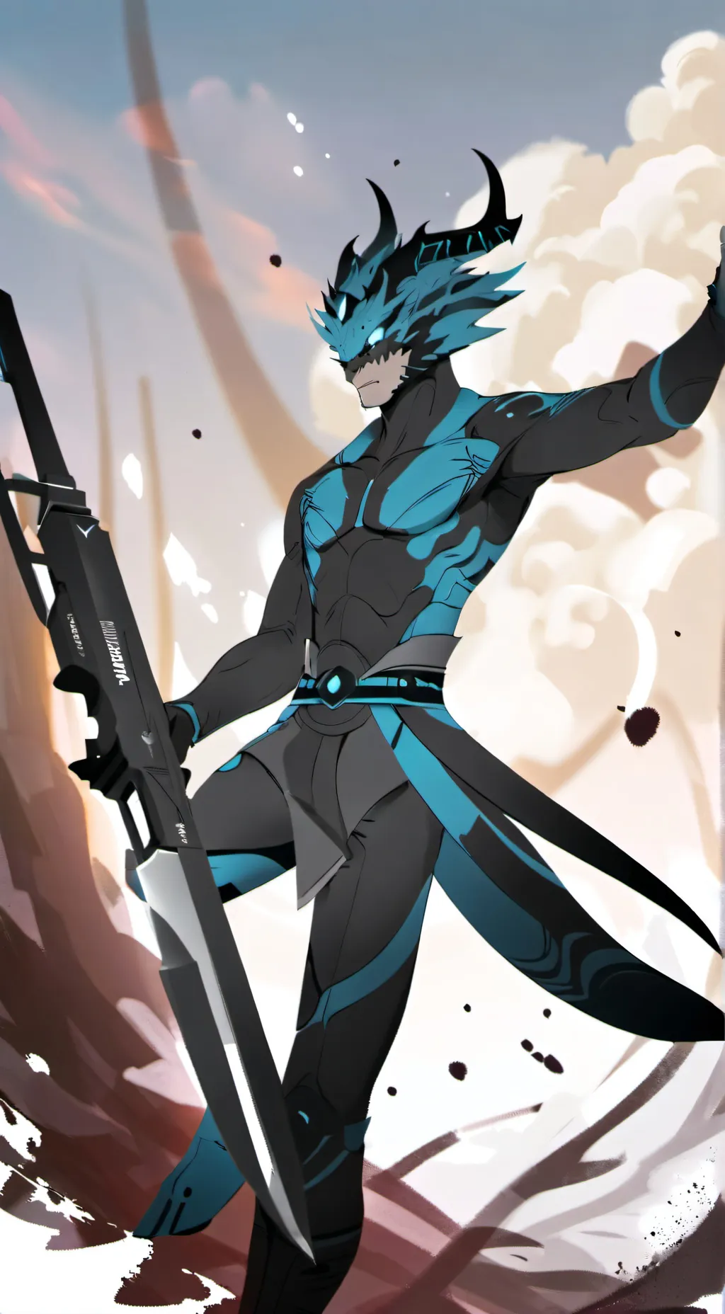 ai character: dragón  background