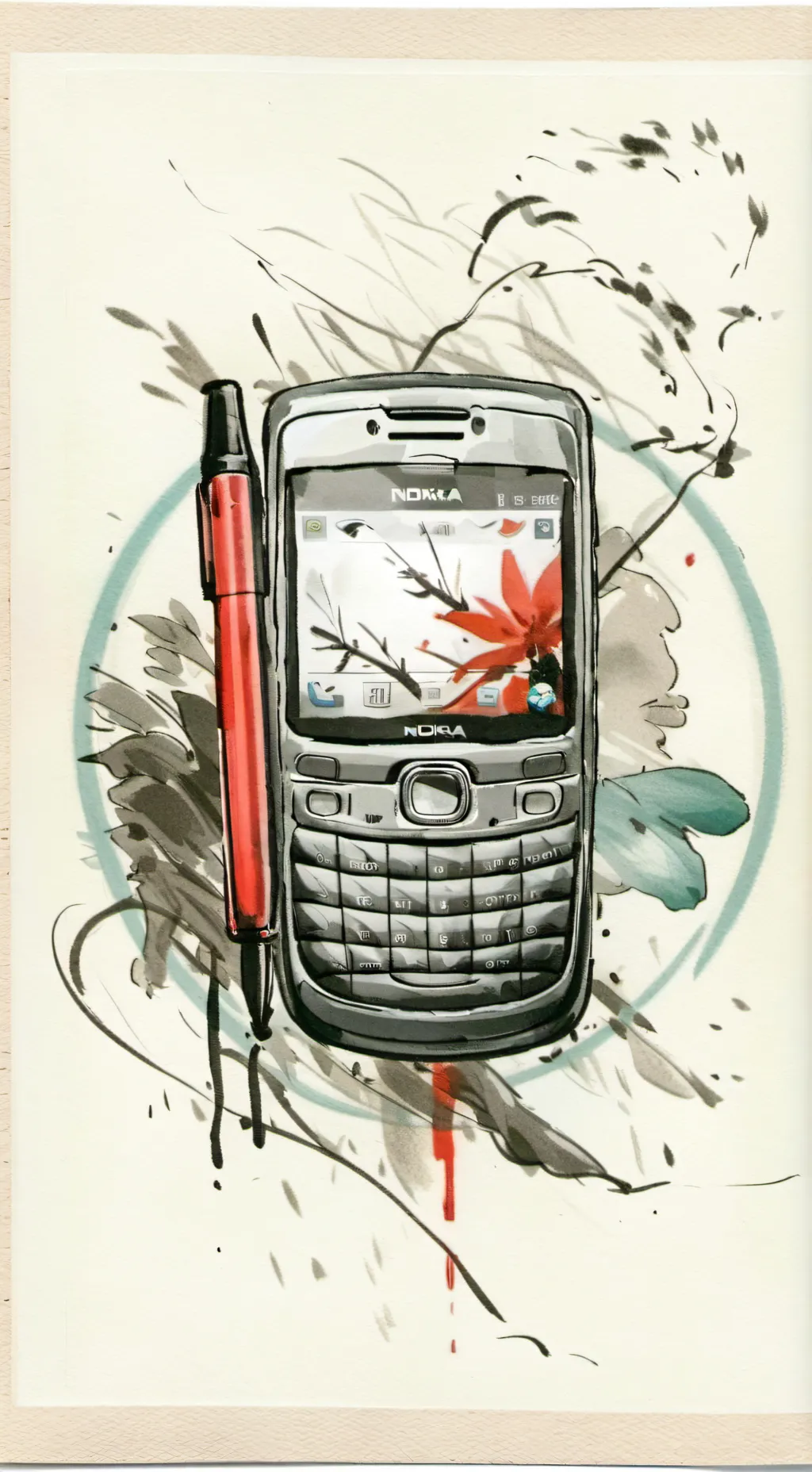 ai character: weird phone  background