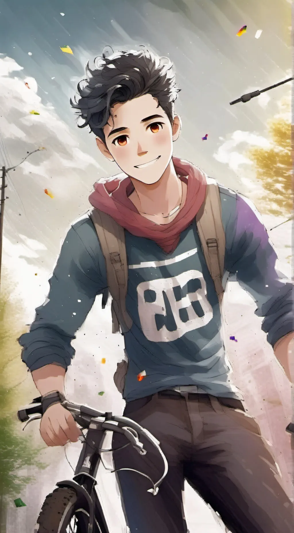 ai character: biking friends background