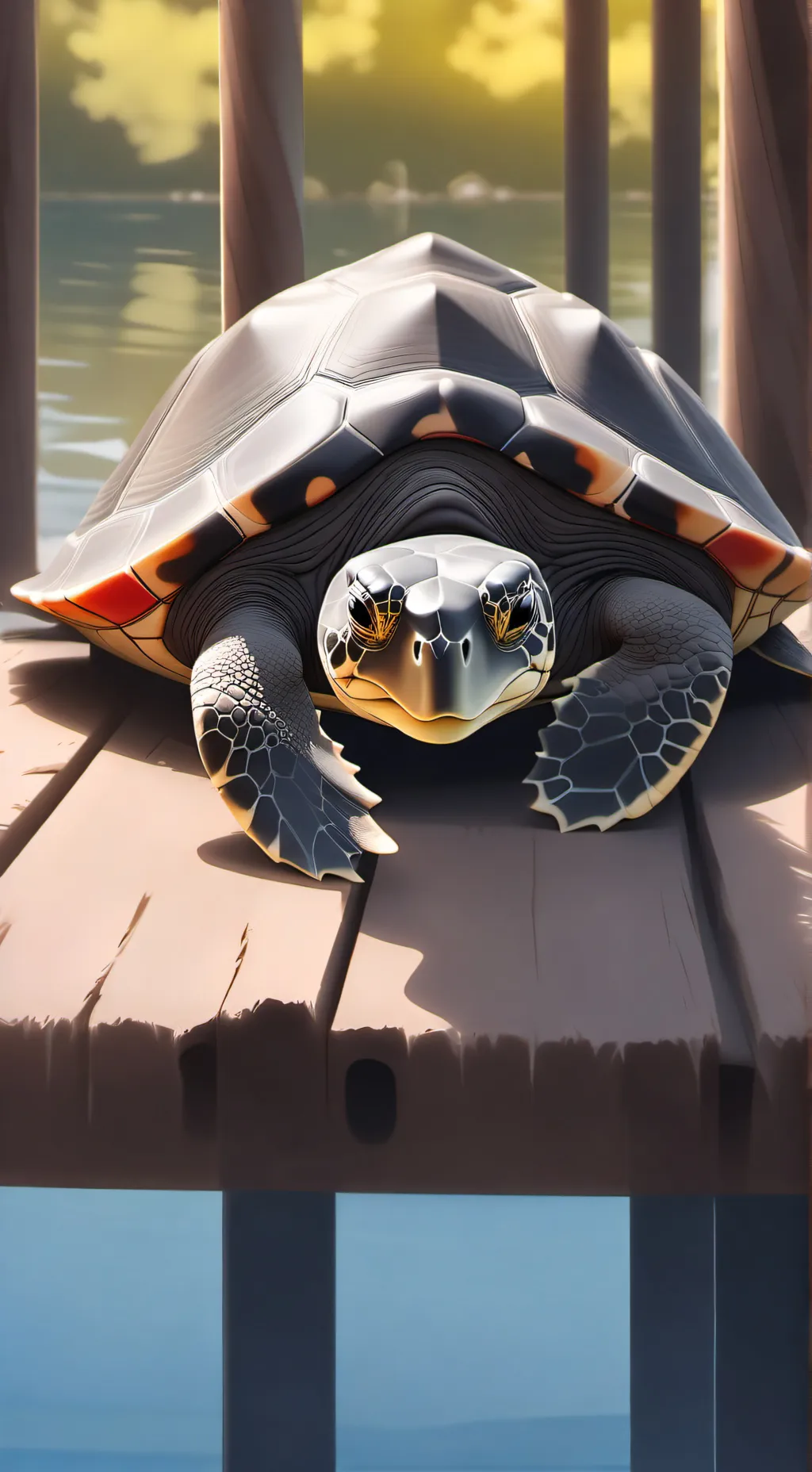 ai character: totoo turtle background