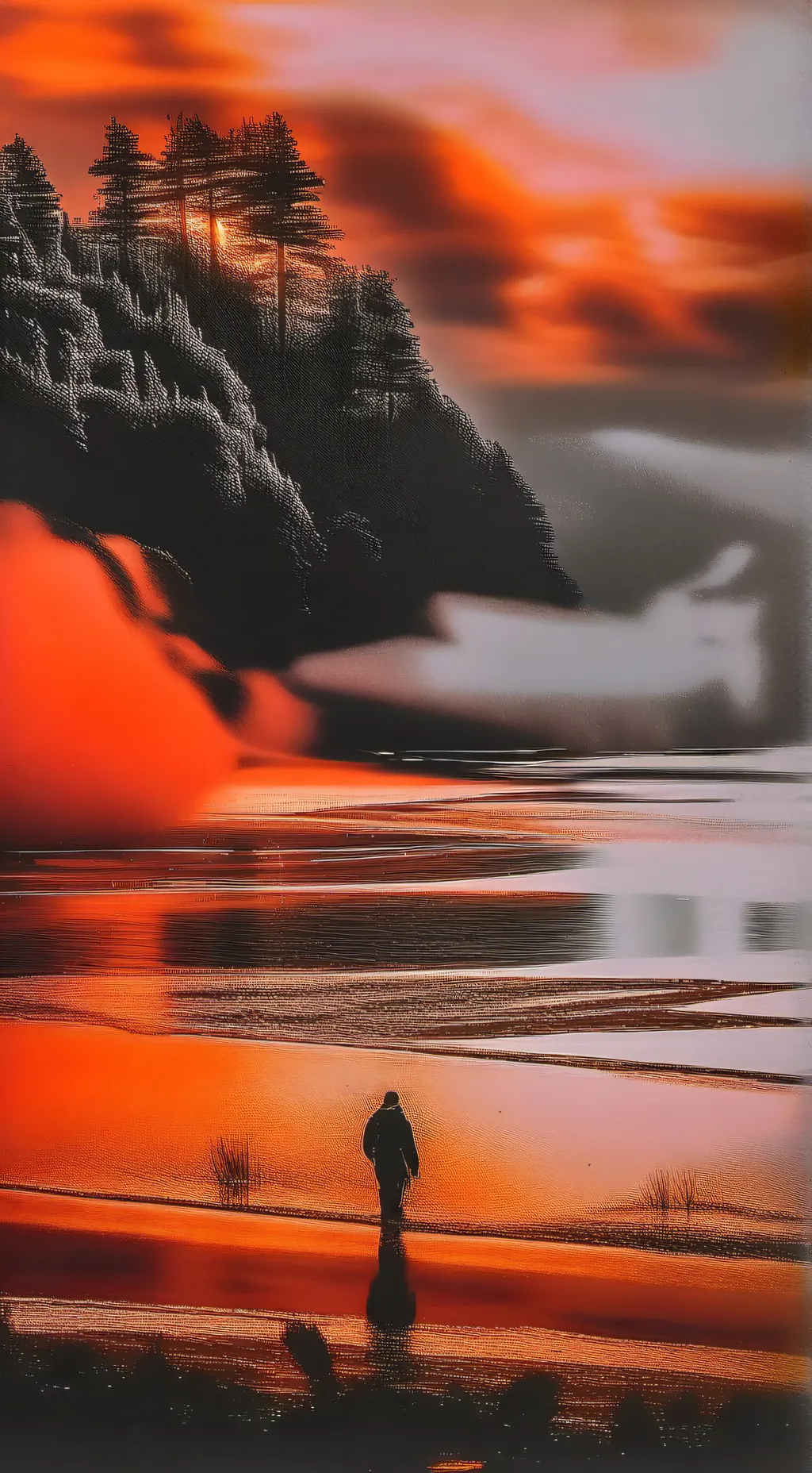 ai character: MHA Forest background