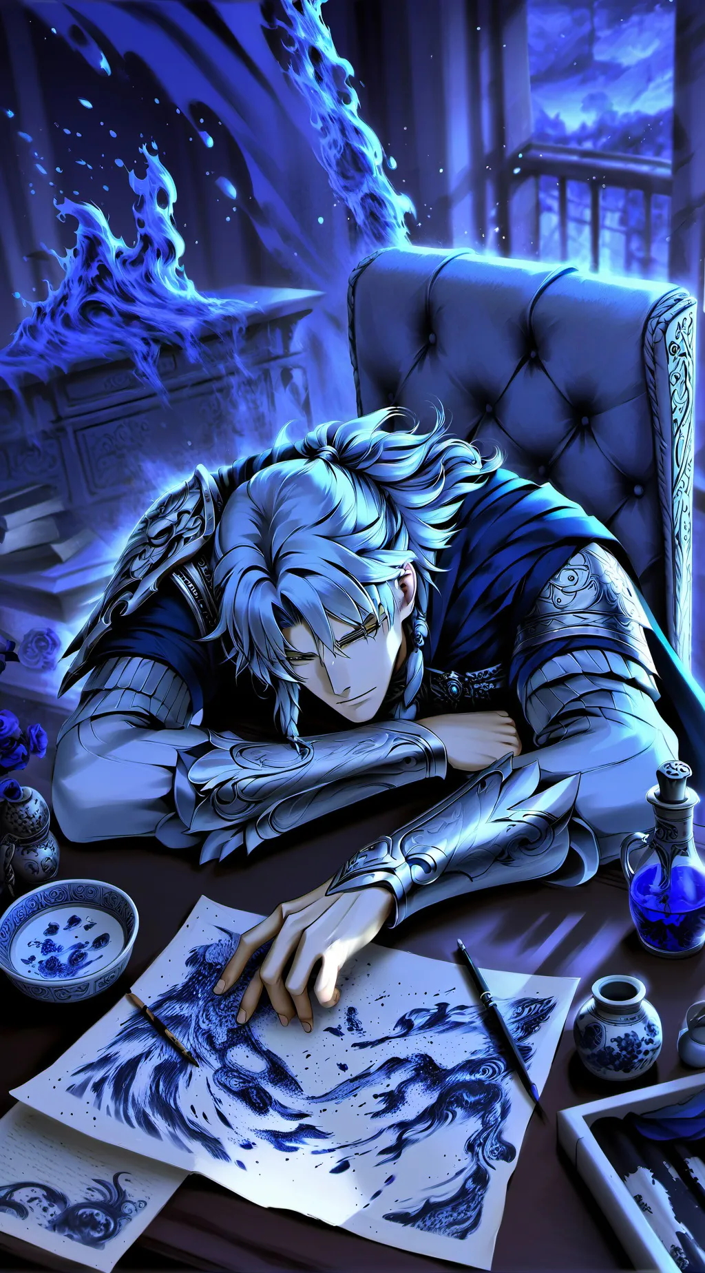 ai character: Prince William  background