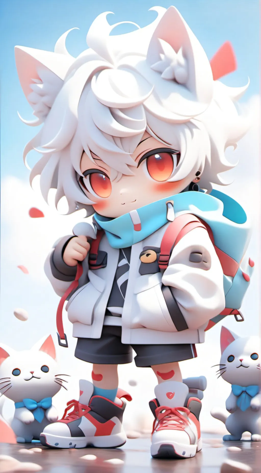 ai character: Chico gato gamer background