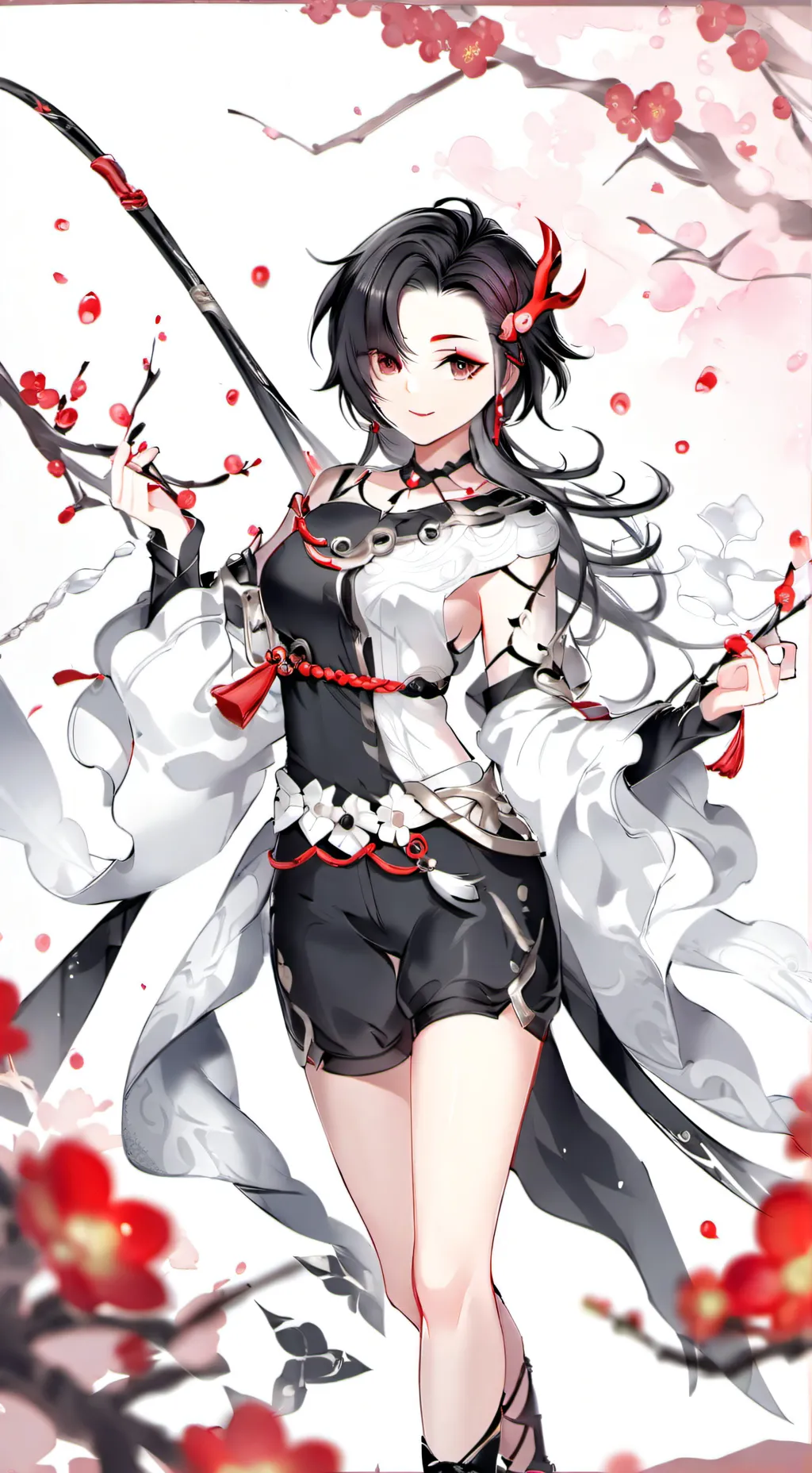 ai character: female muzan  background