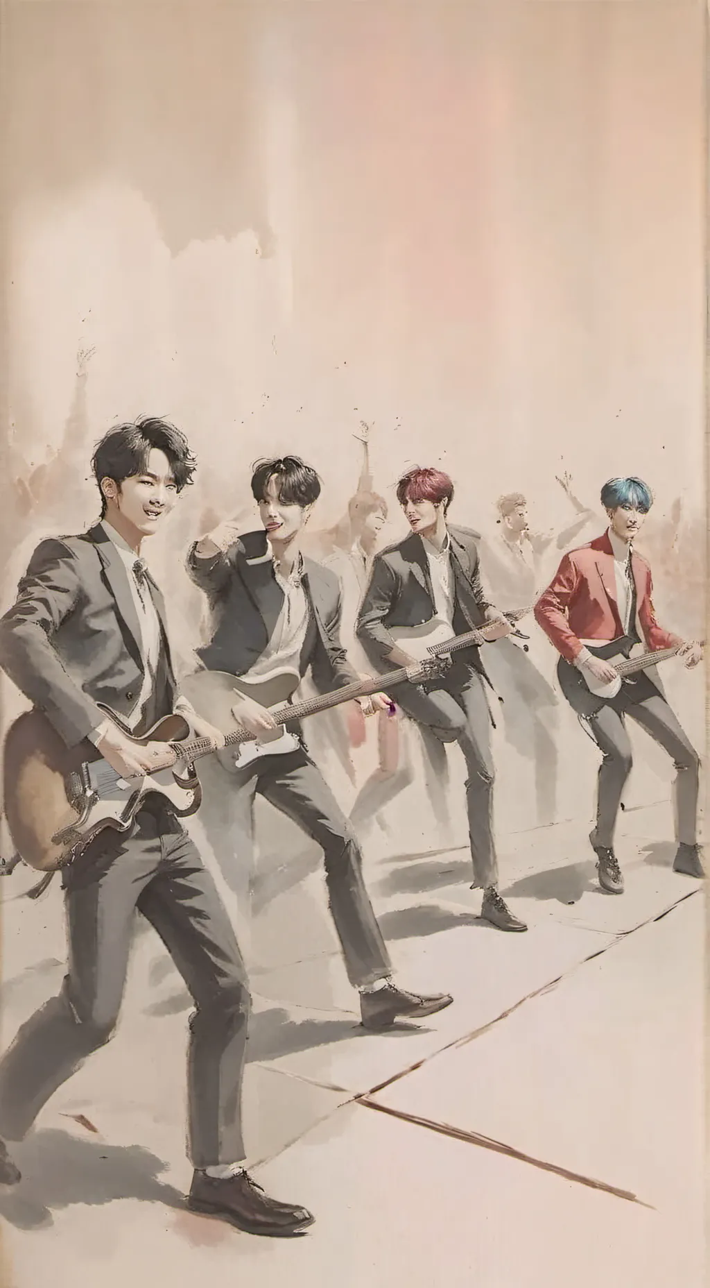 ai character: Bts 💜💜 background