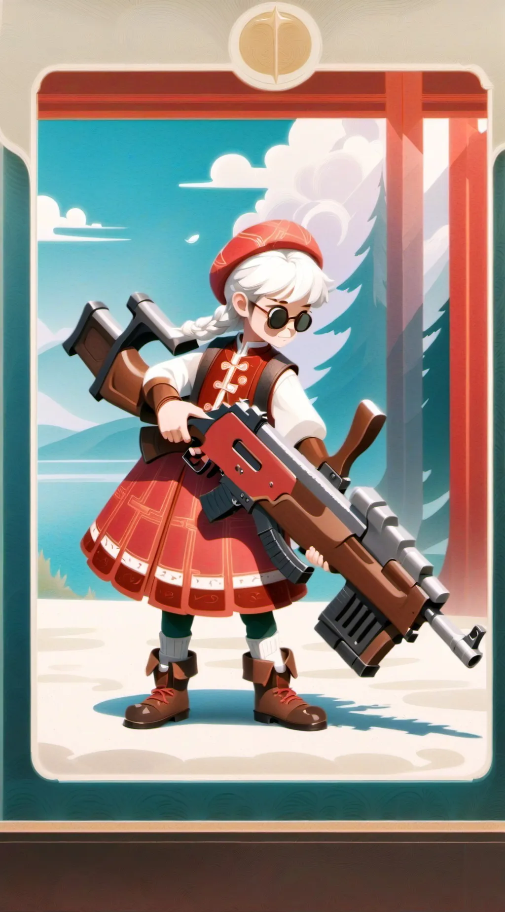 ai character: Uzi and petey background