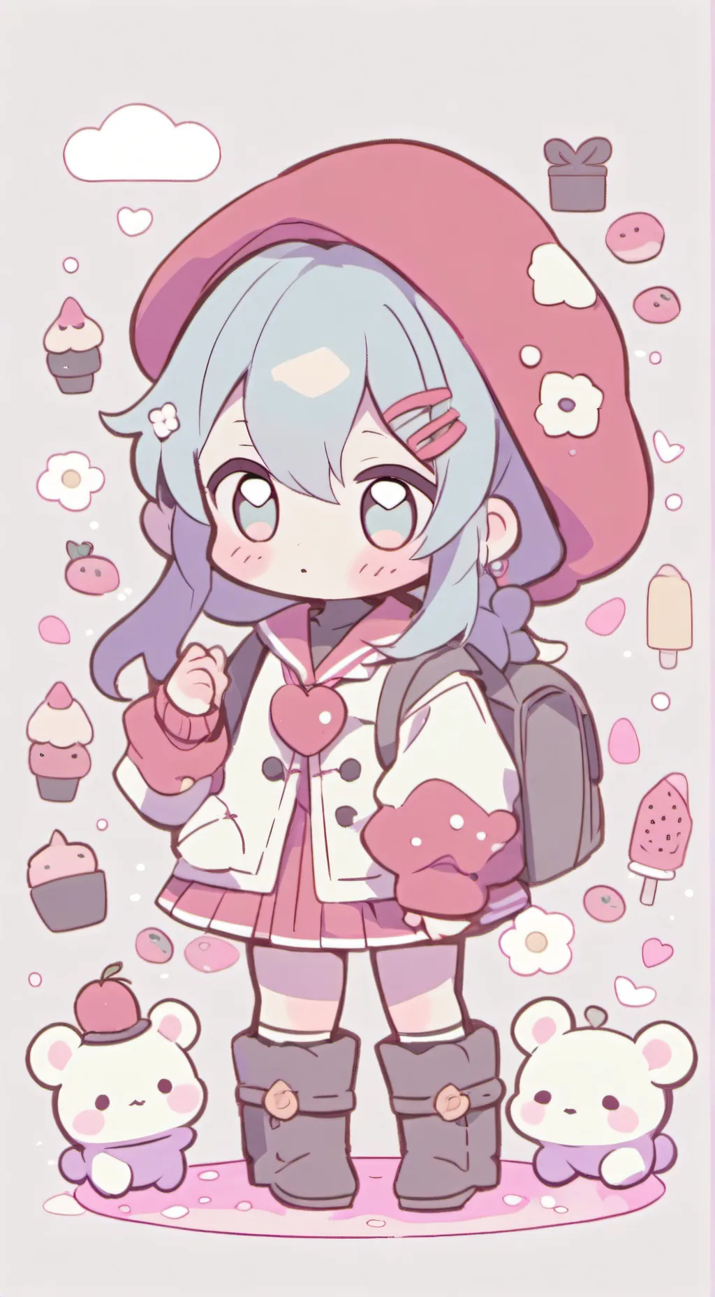 ai character: Paisley background