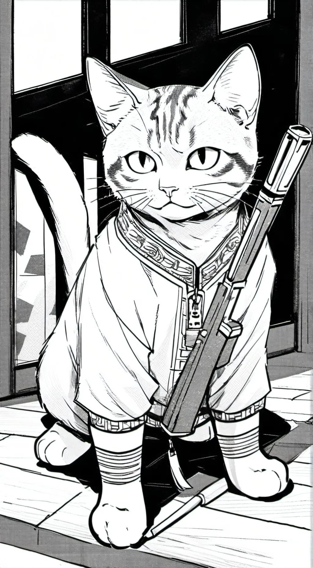 ai character: Petey and Uzi background