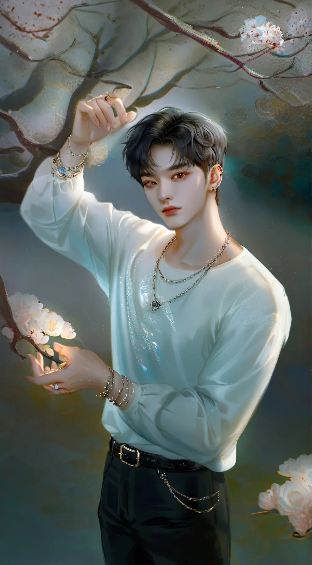 ai character: San (ateez) background
