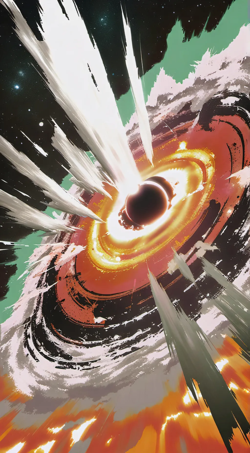 ai character: /|• black hole •|\ background