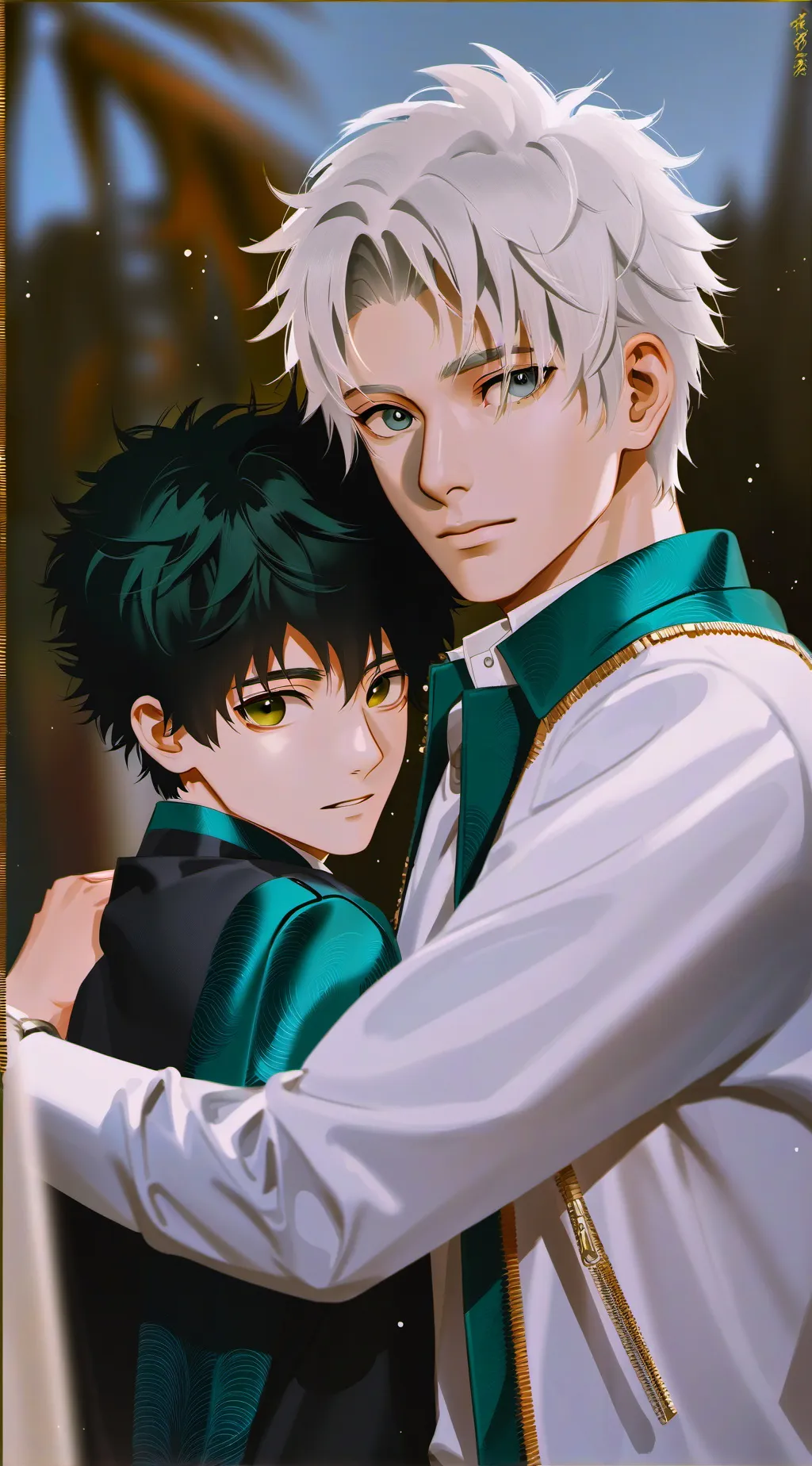 ai character: bakugo x deku  background