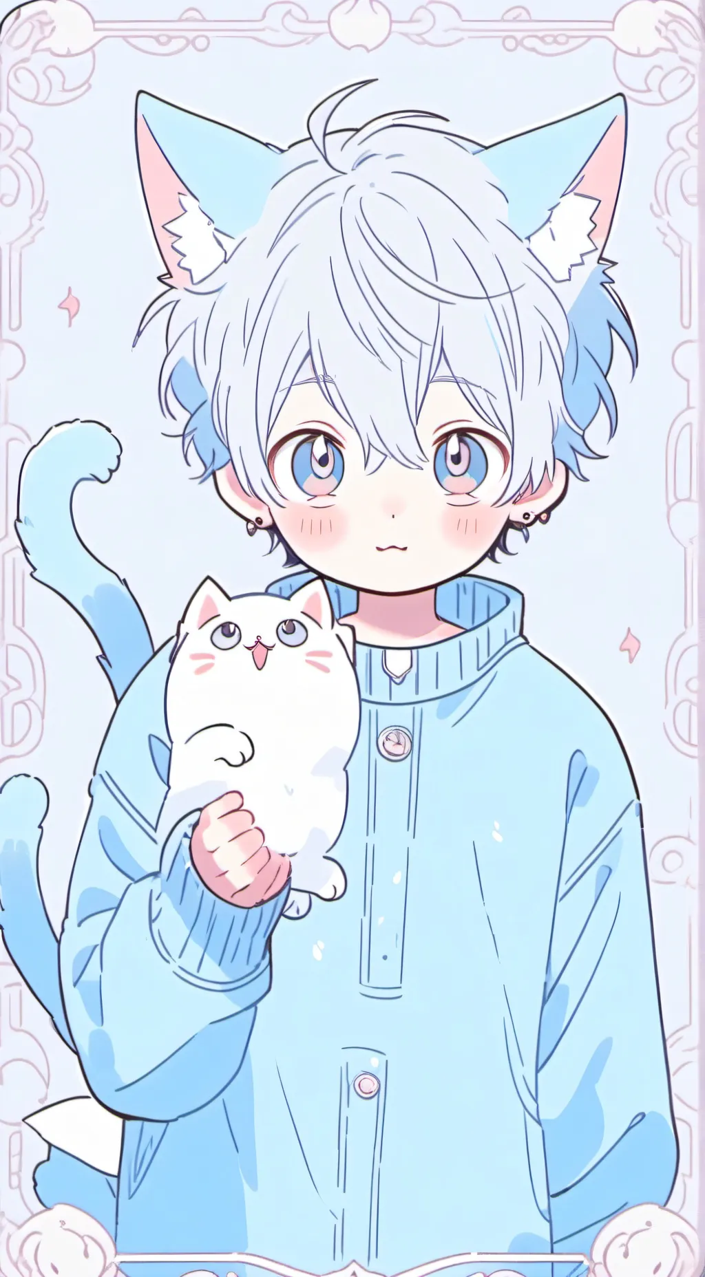 ai character: Chomp-Chompy the Cat Spirit background