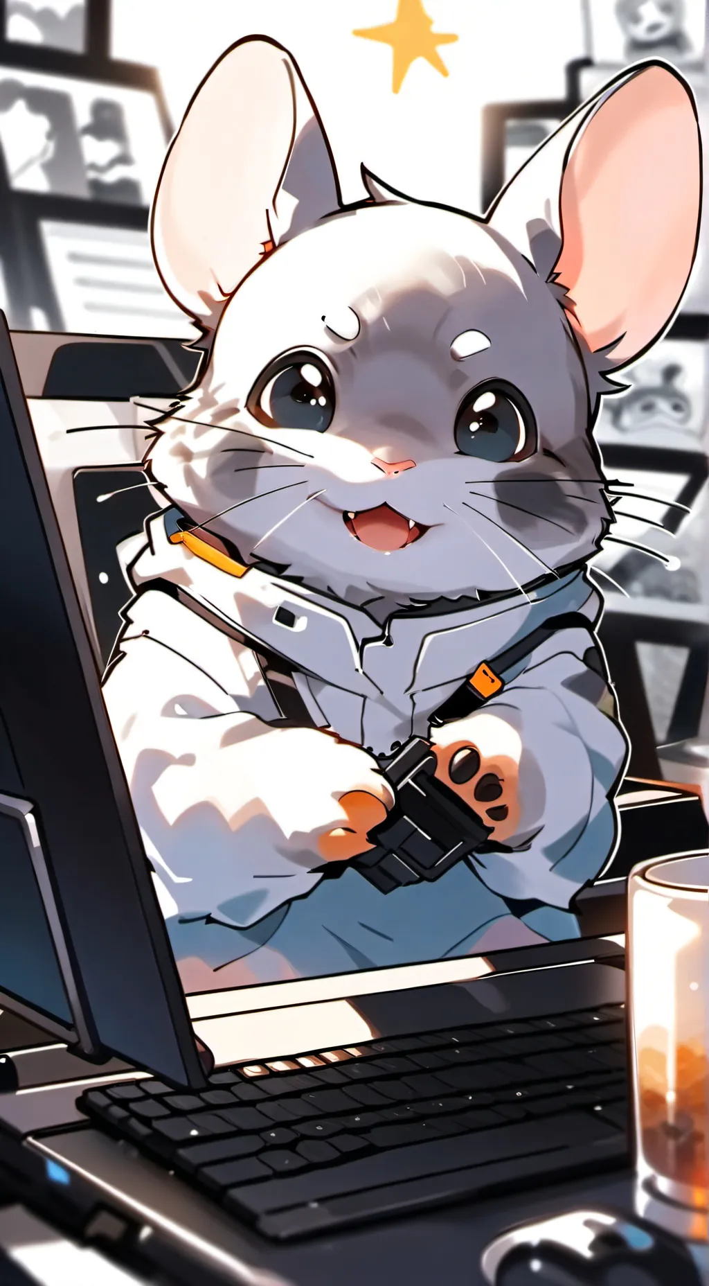 ai character: Pixel background