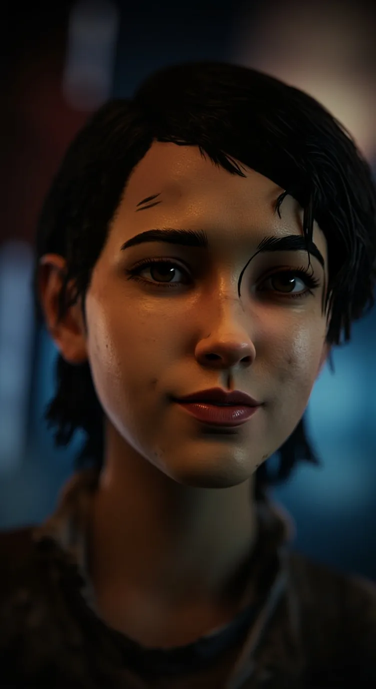 ai character: Evil Clementine  background