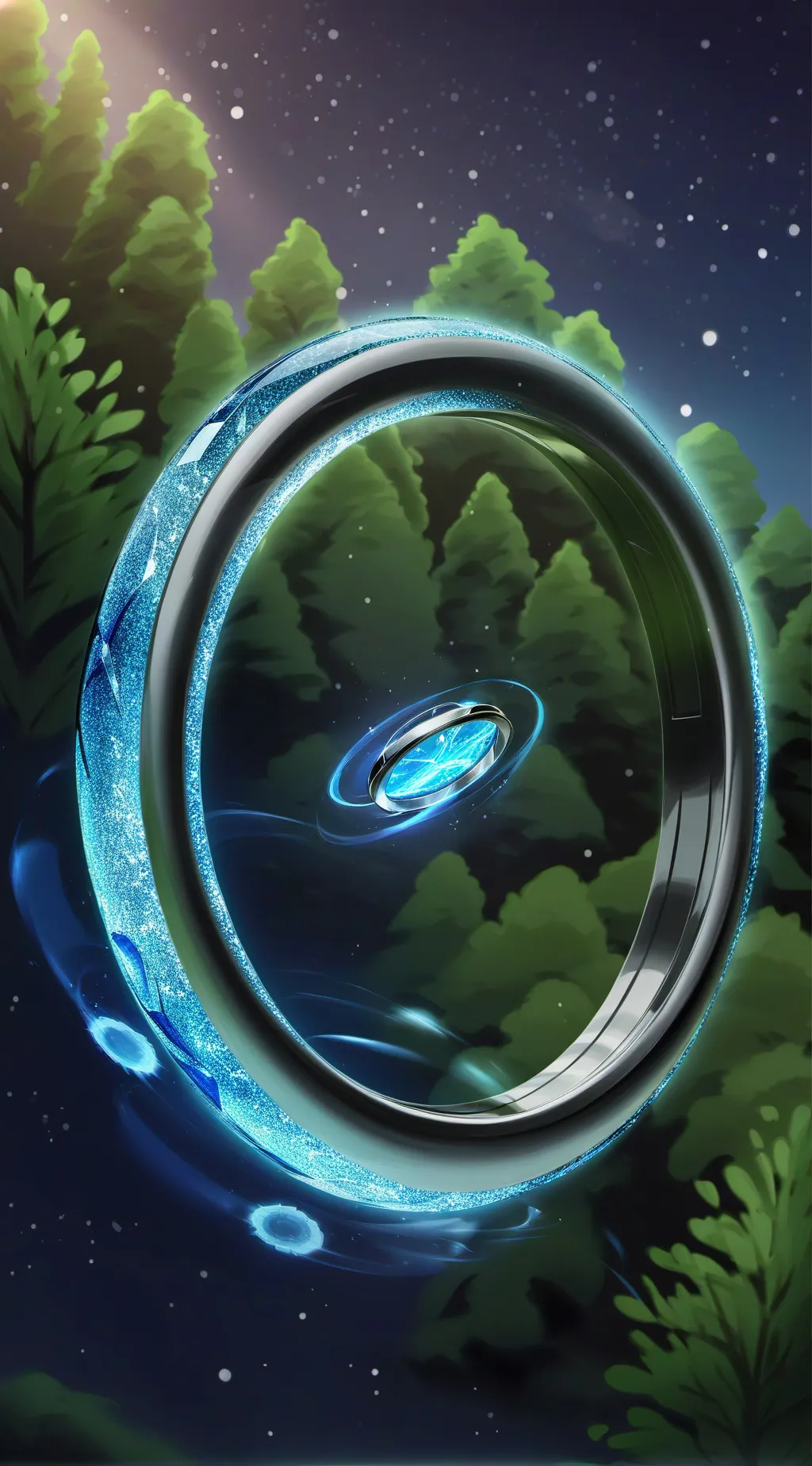 ai character: magic ring background