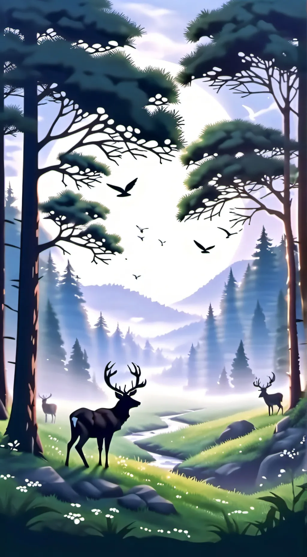 ai character: cat family  background