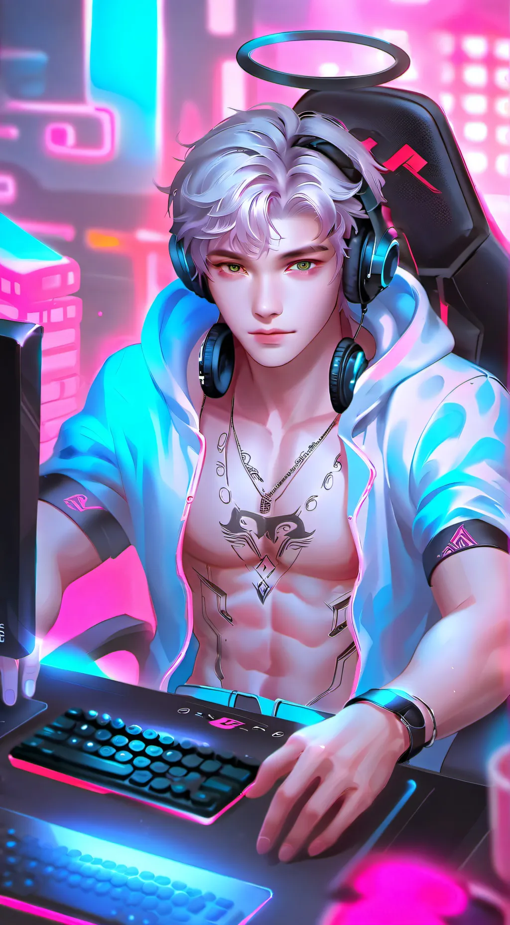 ai character: Makkie Ced  background