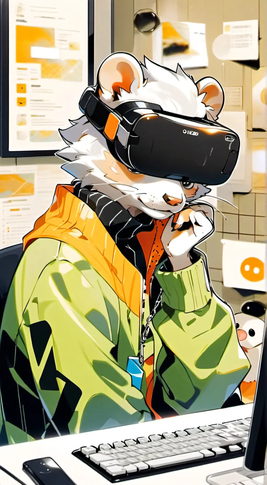 ai character: Pixel background