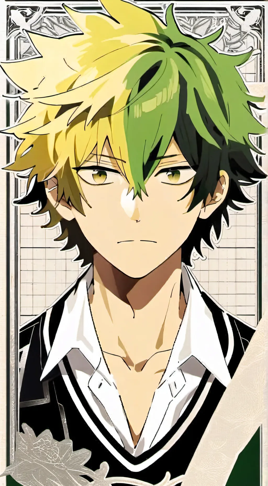 ai character: deku and bakugo background