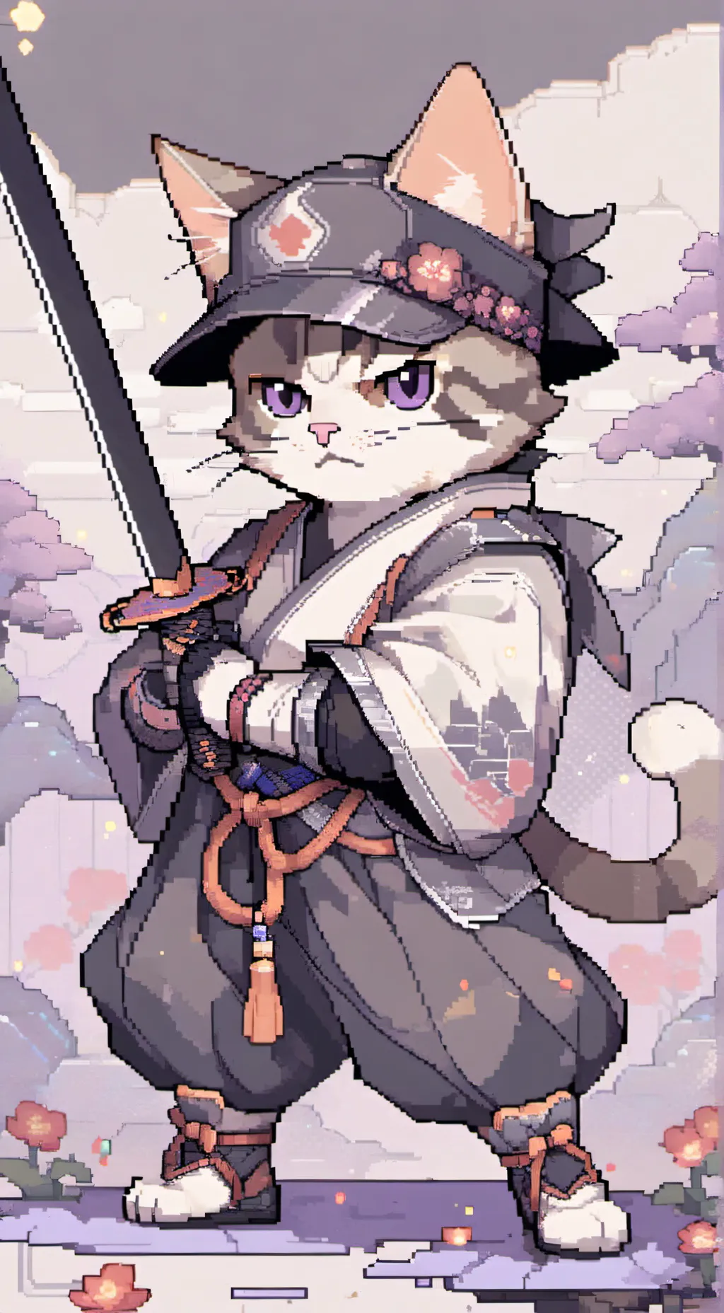 ai character: cunfu cat fighter background
