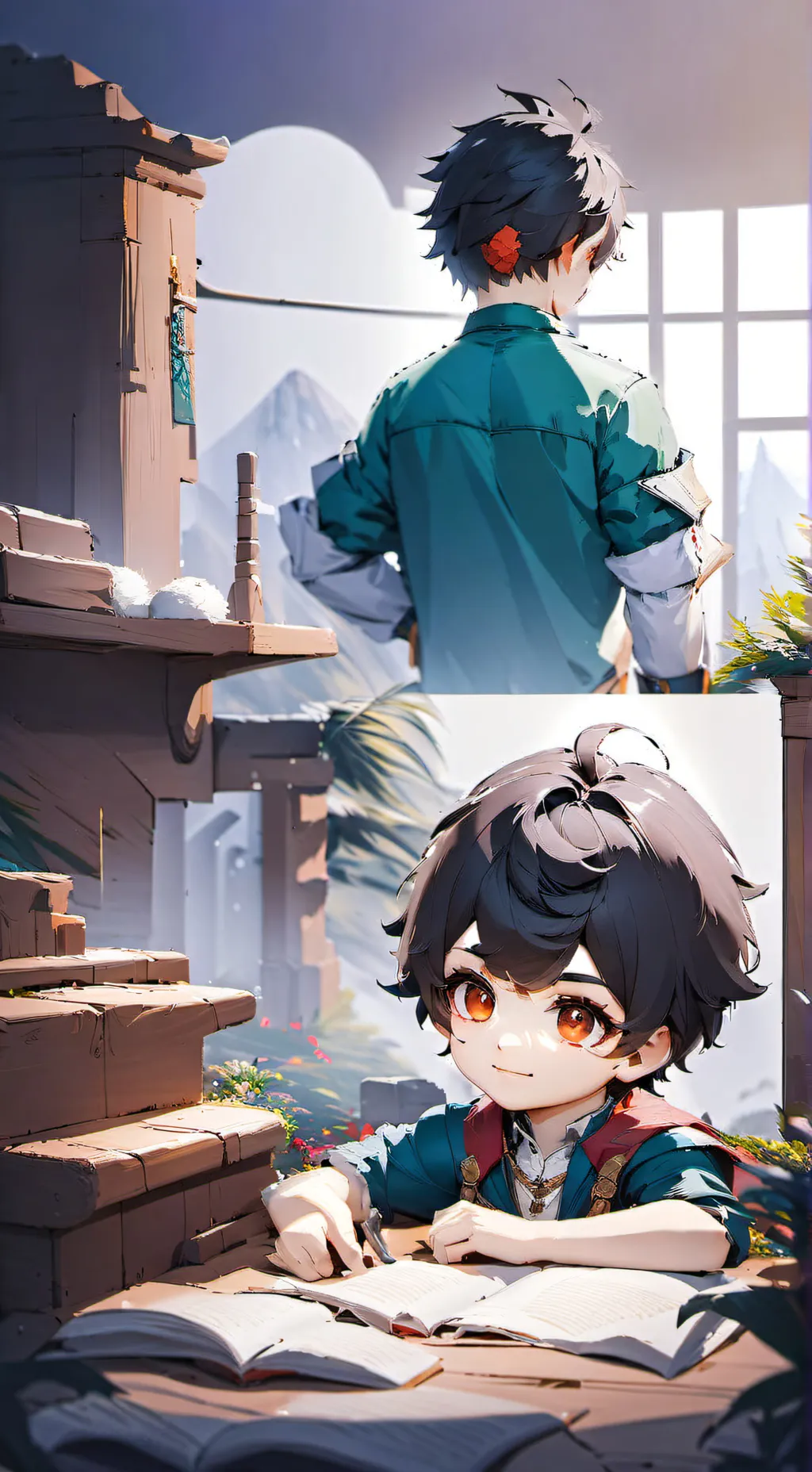 ai character: clover background