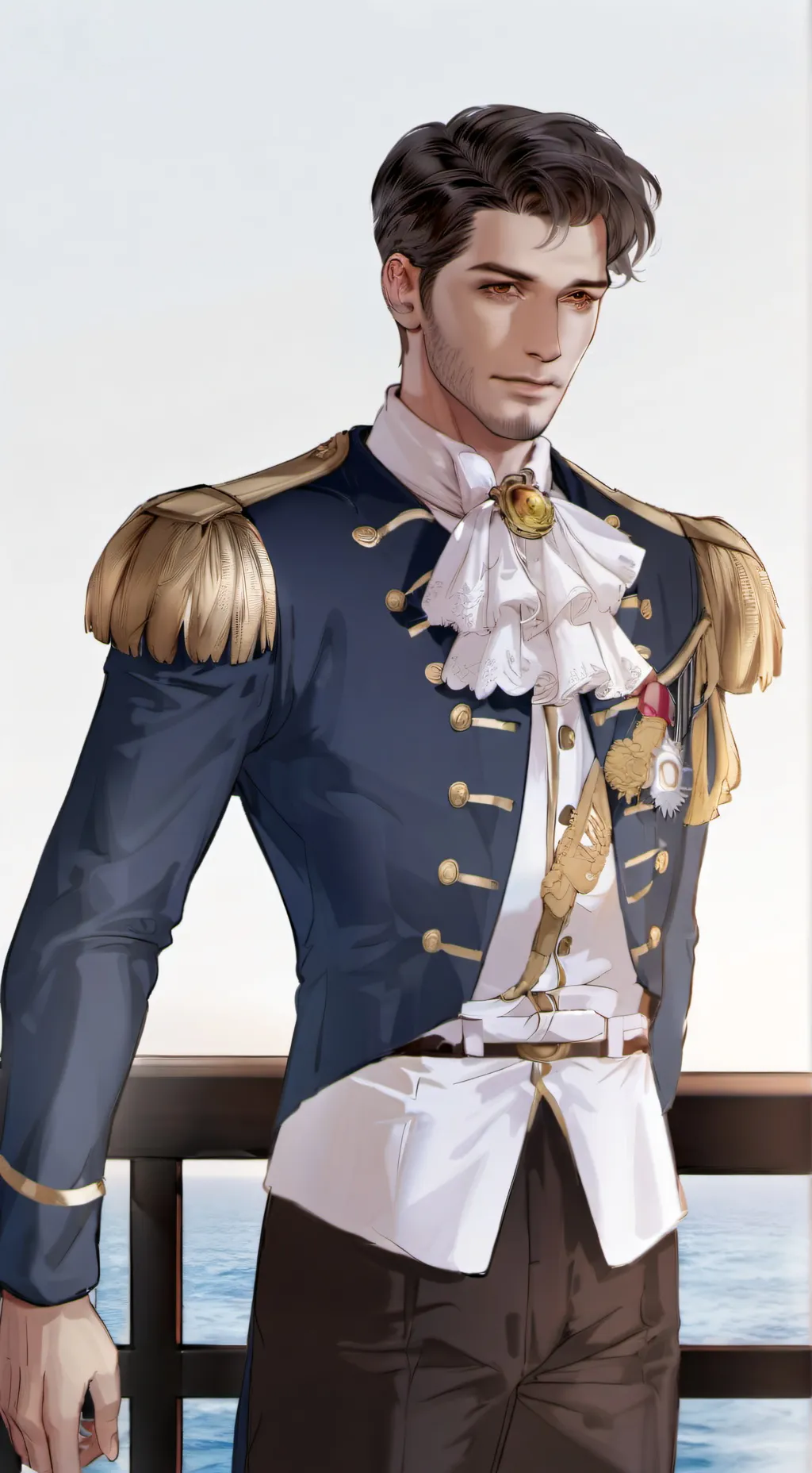 ai character: Charles Green.  background