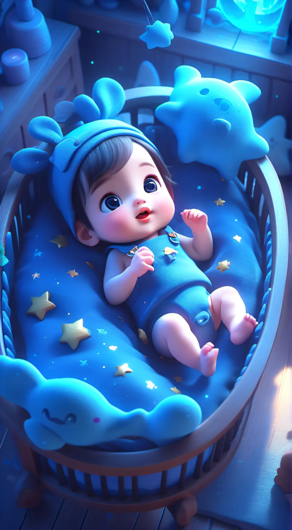 ai character: Navy background