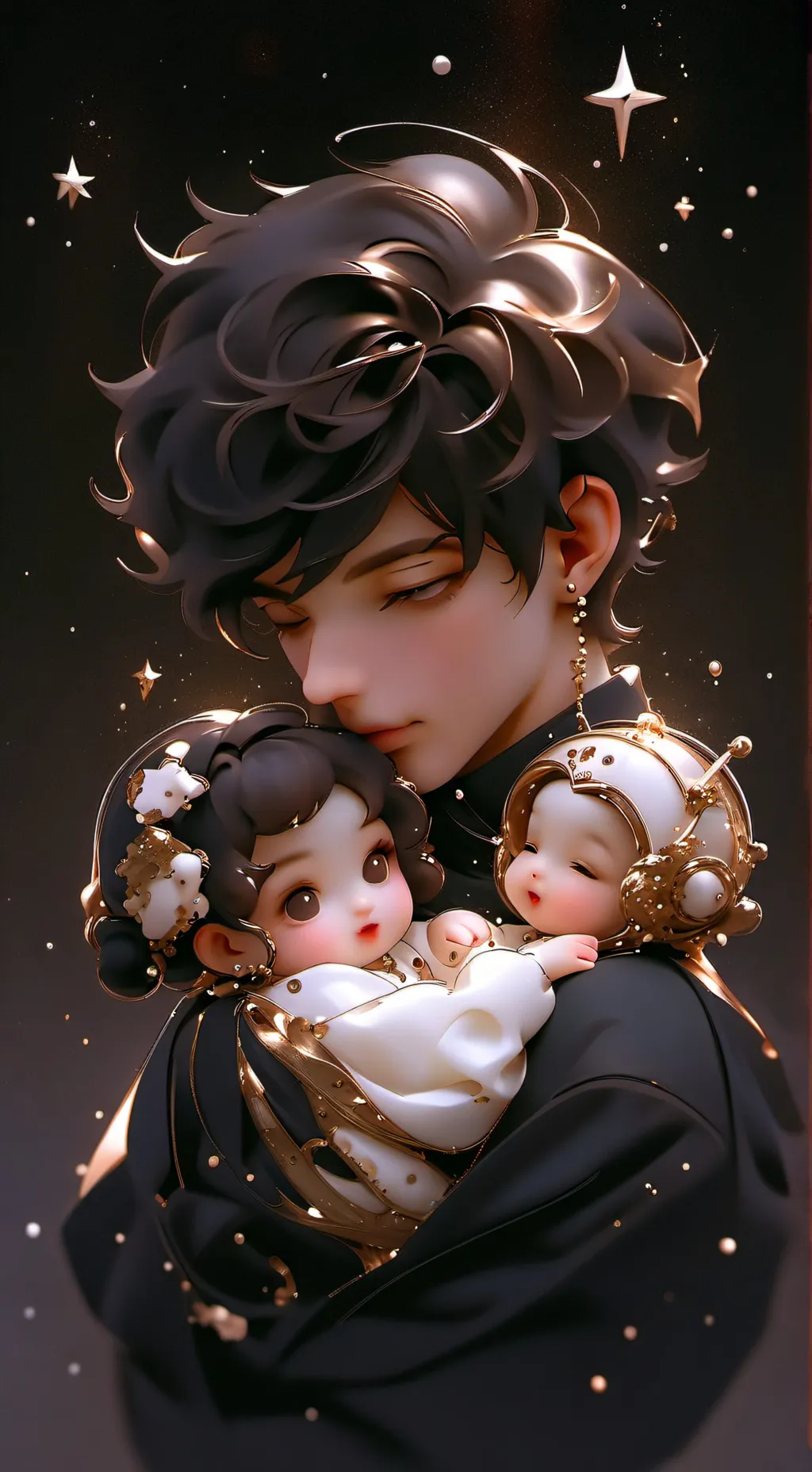 ai character: Simon, Mia et Nino background