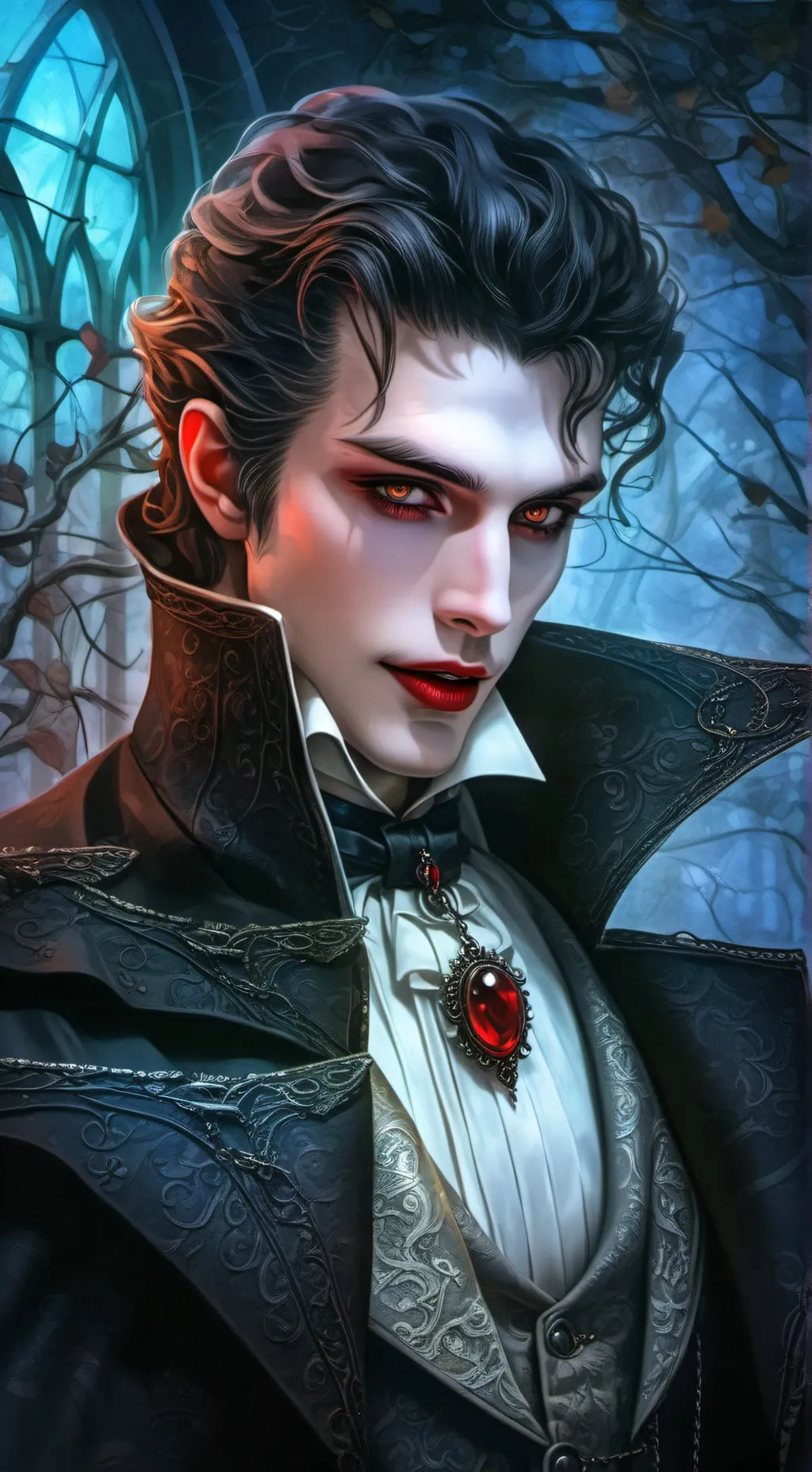 ai character: Dracula  background