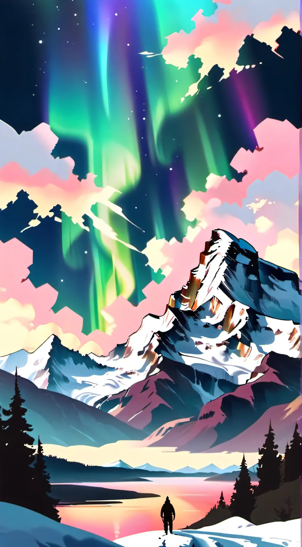 ai character: The Aurora  background