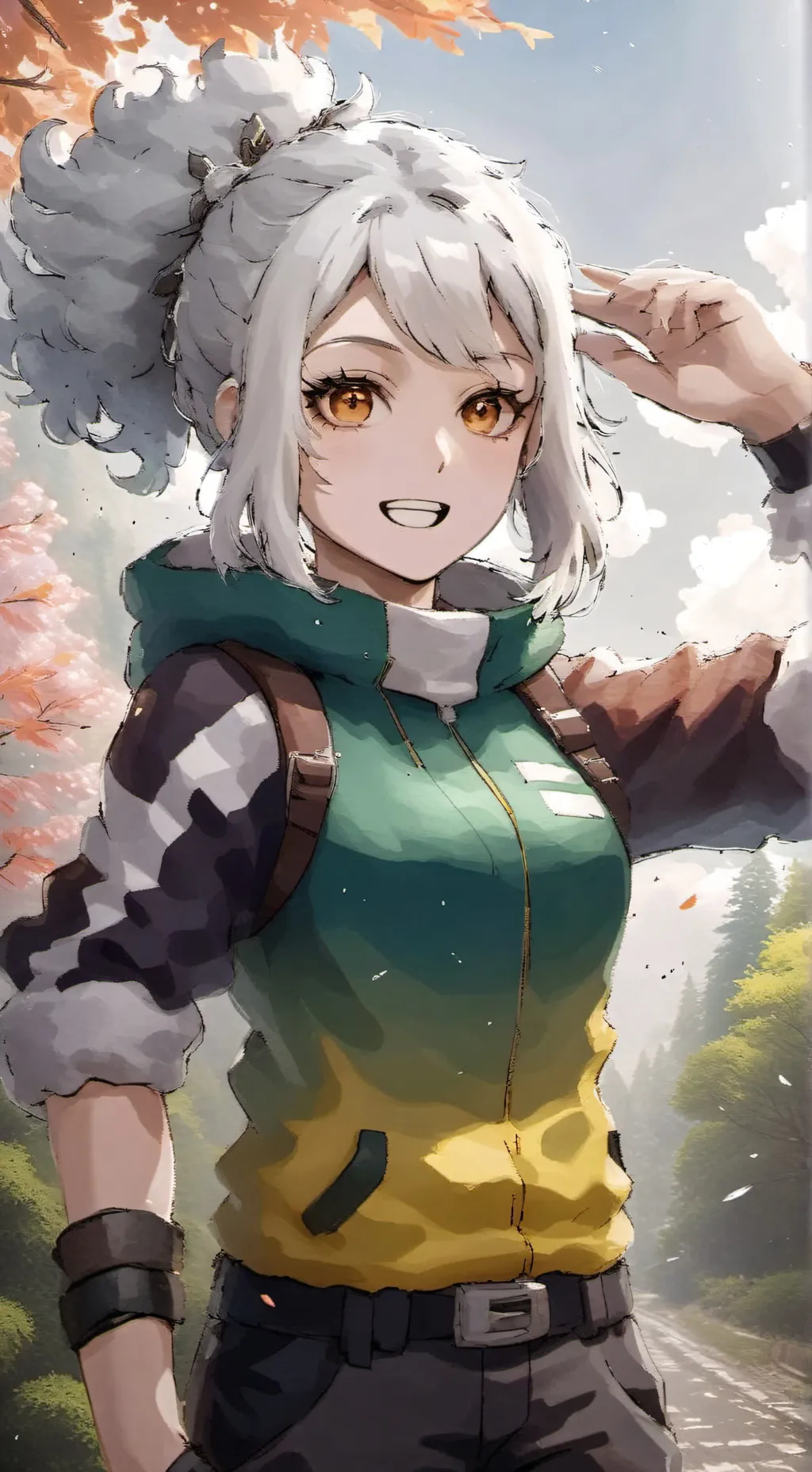 ai character: Mha Hero License background