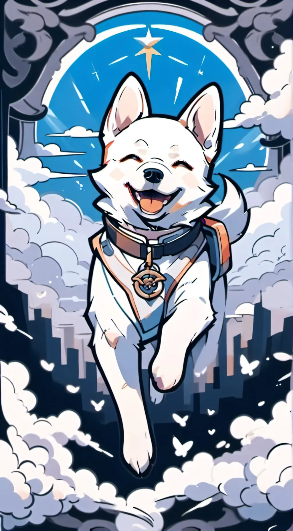 ai character: R.I.P Curly background