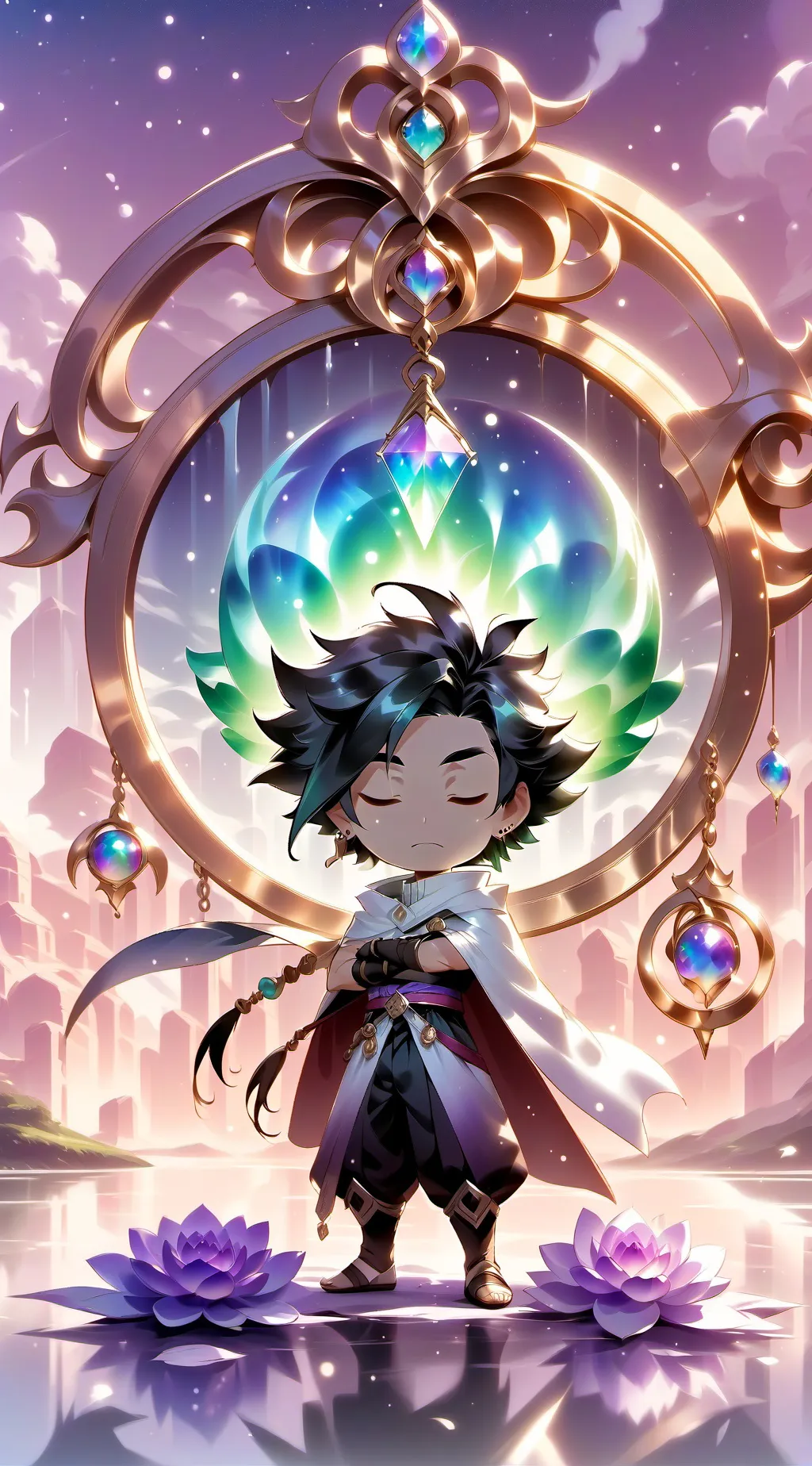 ai character: Titán TV man background