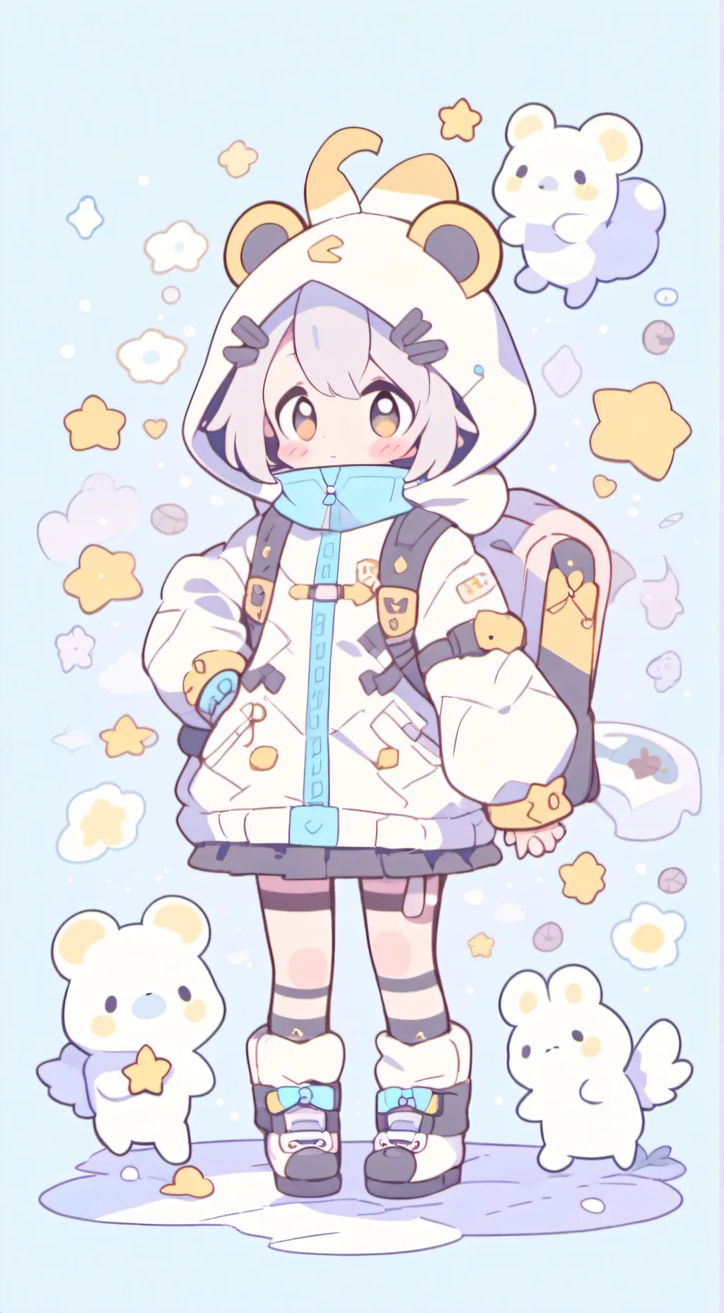 ai character: sus cyan♀️ background