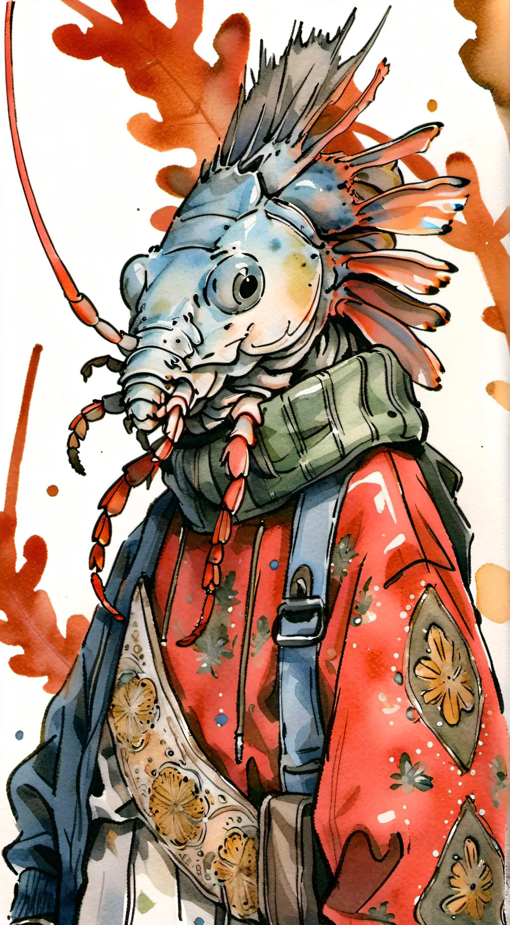 ai character: shrimpo background