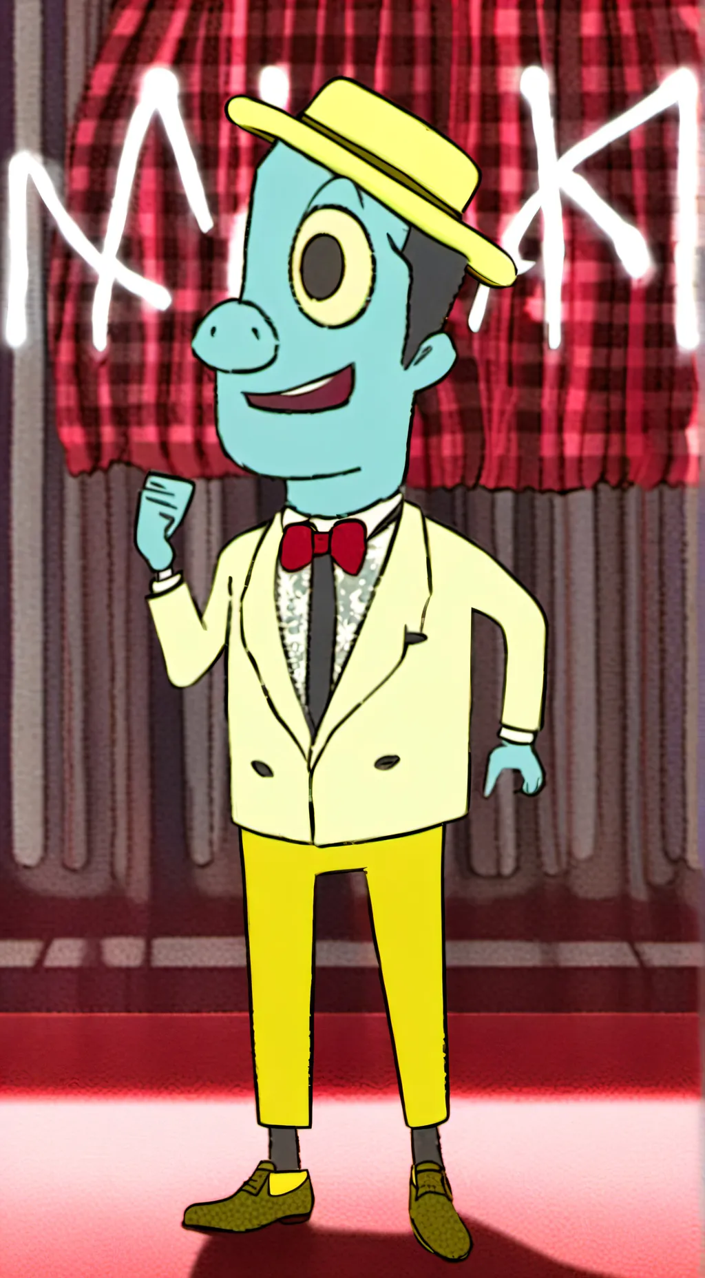 ai character: Mr Ring-a-Ding background