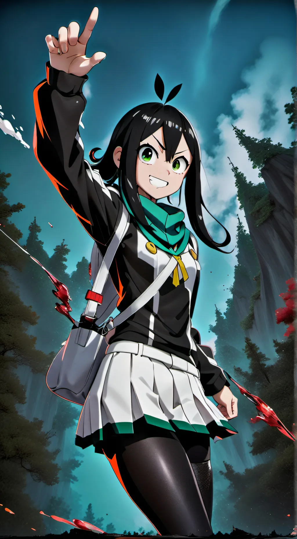 ai character: Tsuyu Asui background