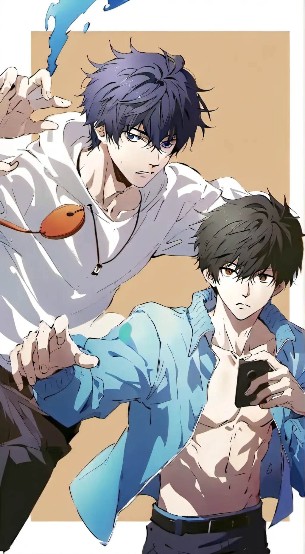 ai character: Rin × isagi  background