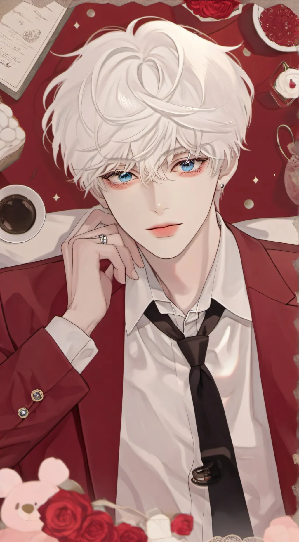 ai character: Farron tuxy  background