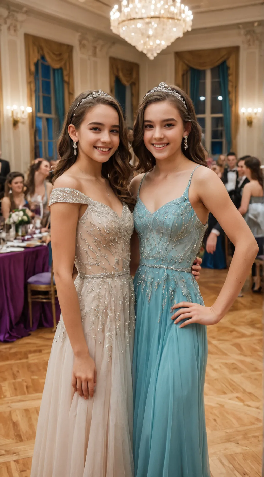 ai character: Mandy and Maxine  background