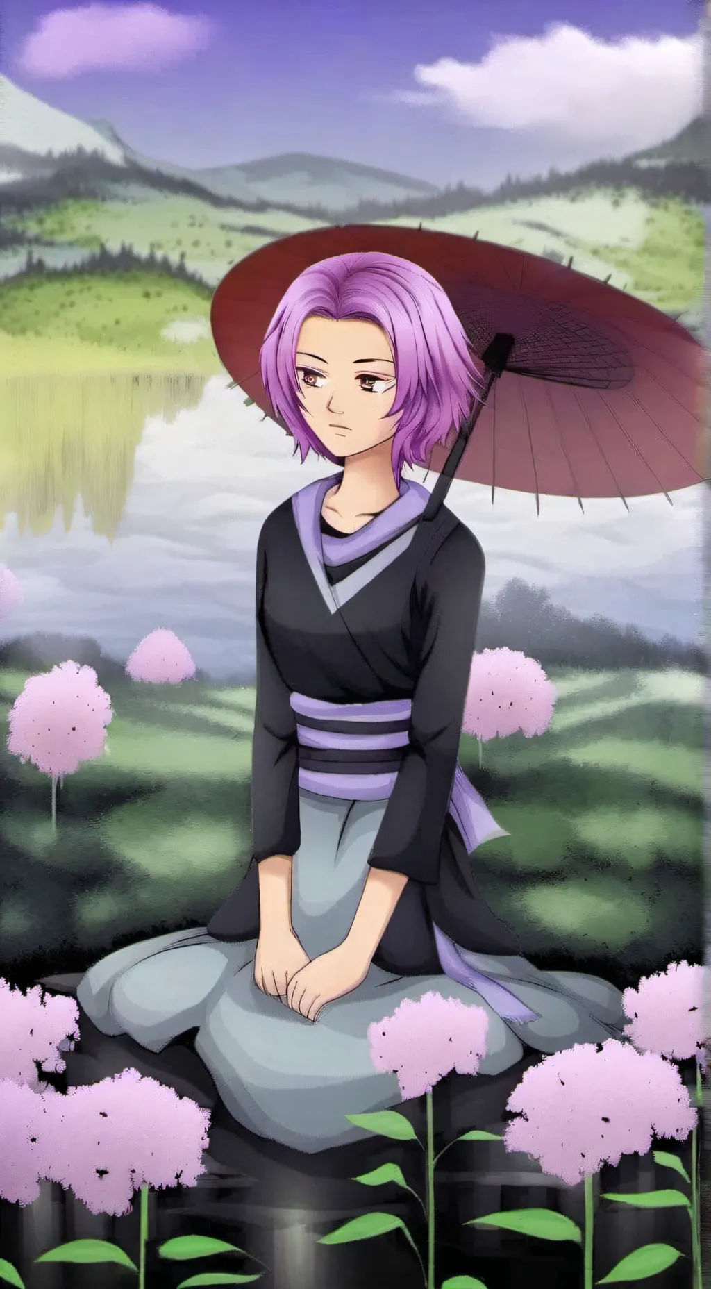 ai character: Violette background