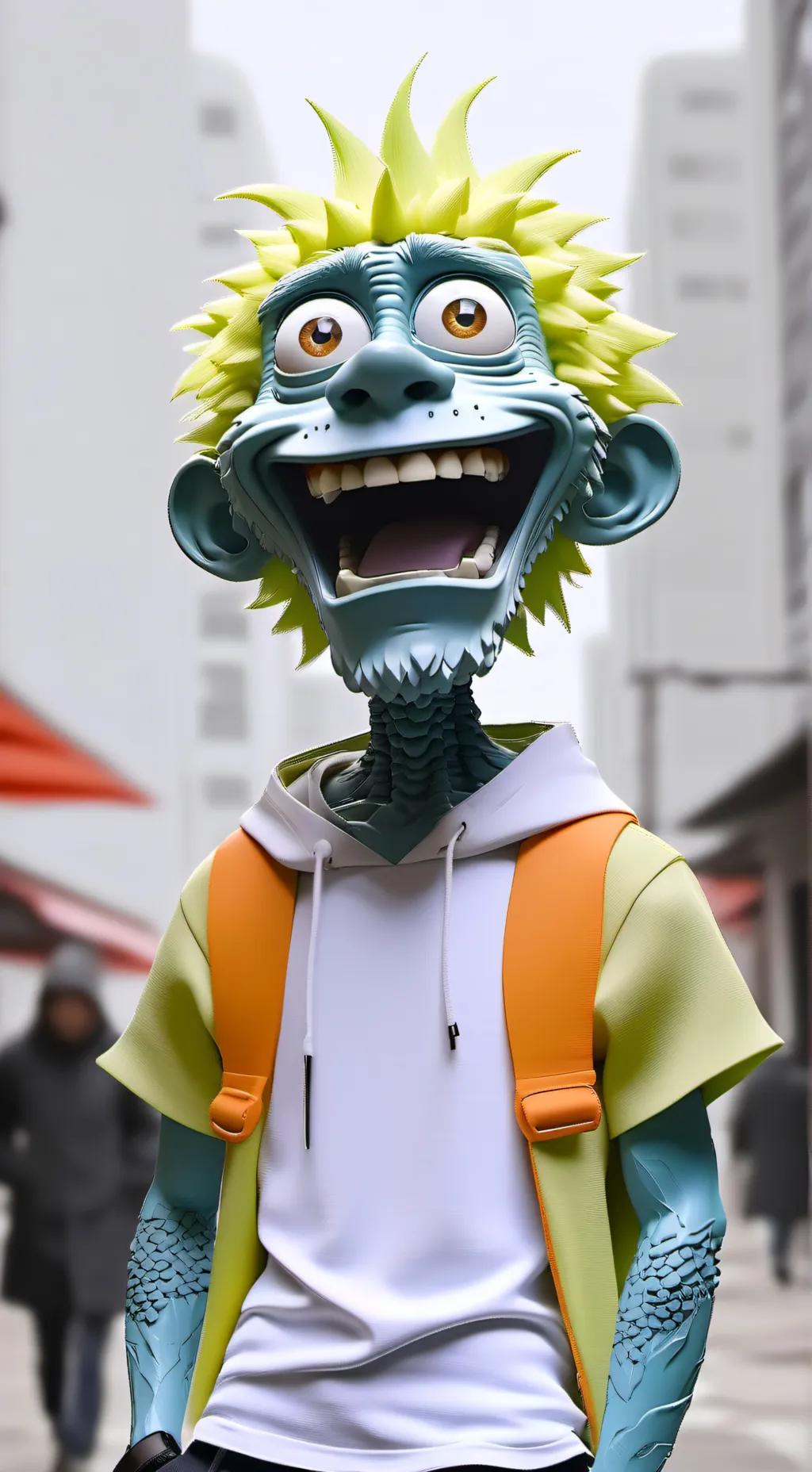 ai character: ugly background