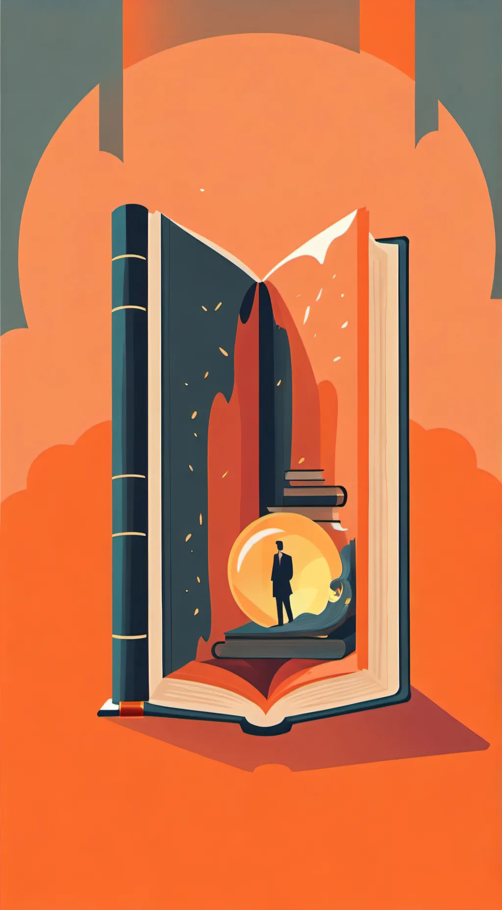 ai character: Trapped in a book  background