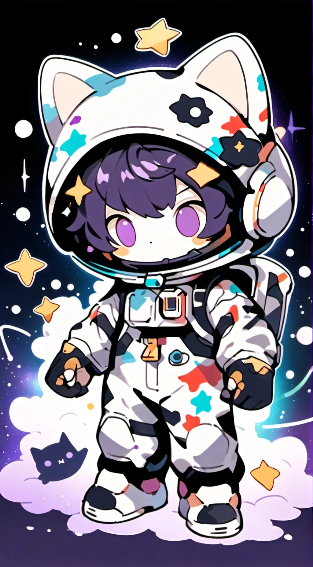 ai character: space kitty background