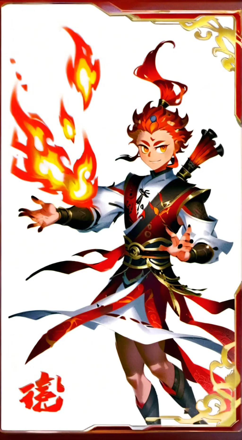 ai character: Fire spirit cookie background
