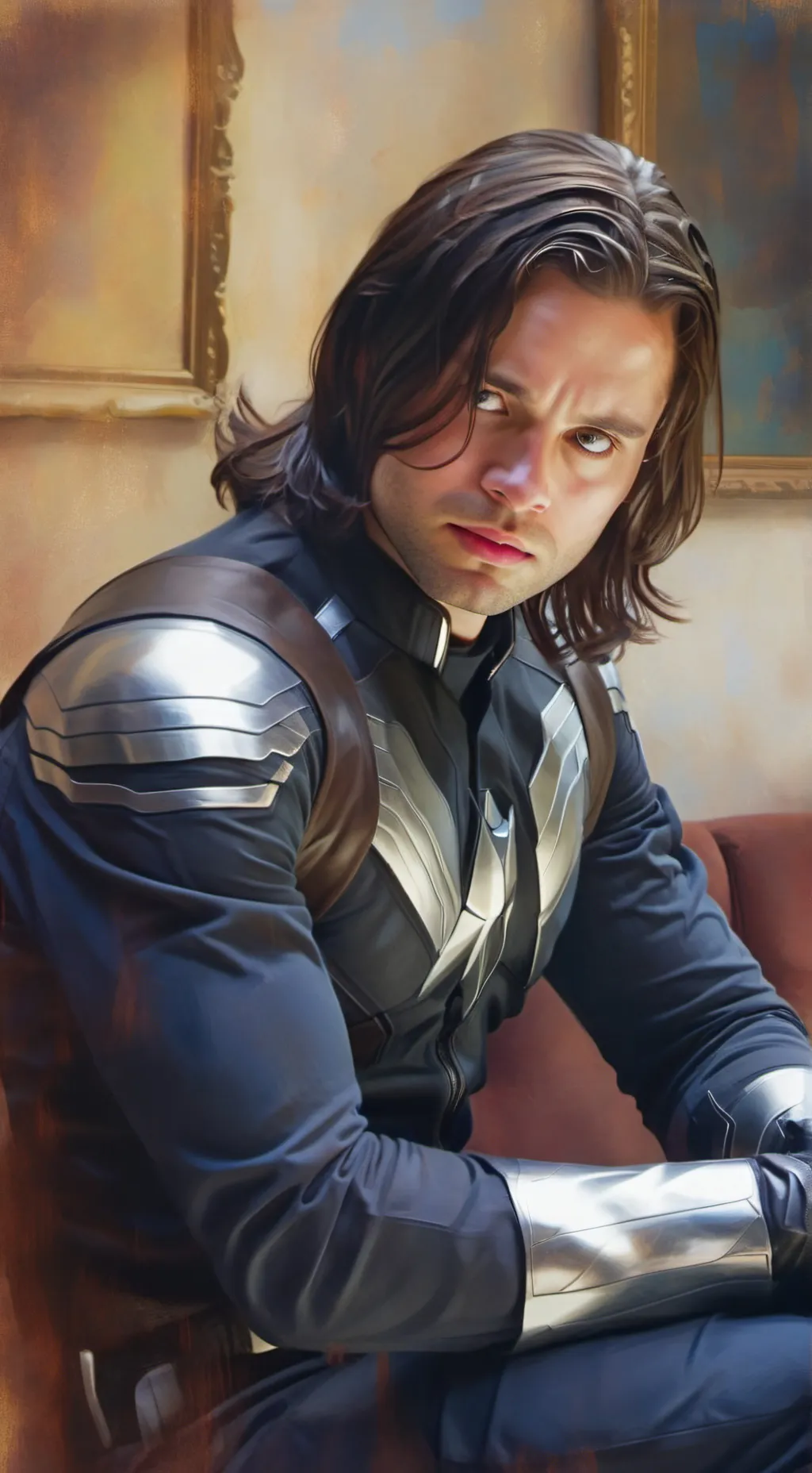 ai character: Bucky Barnes background